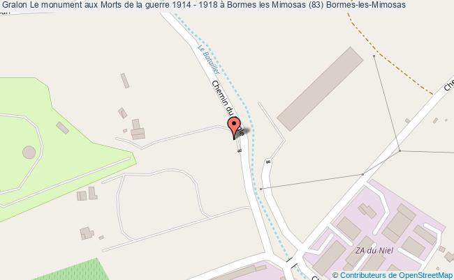 Le Monument Aux Morts De La Guerre 1914 - 1918 à Bormes Les Mimosas (83)  Bormes-les-mimosas