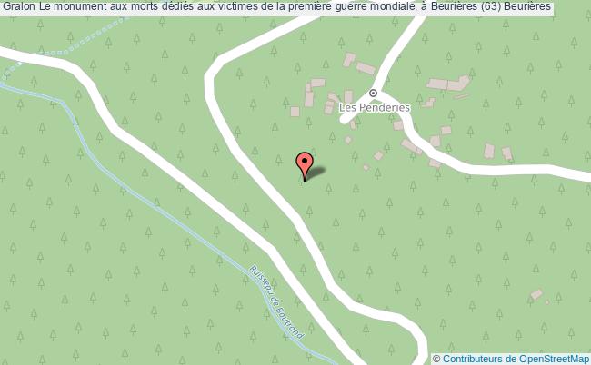 Le Monument Aux Morts Dédiés Aux Victimes De La Première Guerre Mondiale, à Beurières (63) 