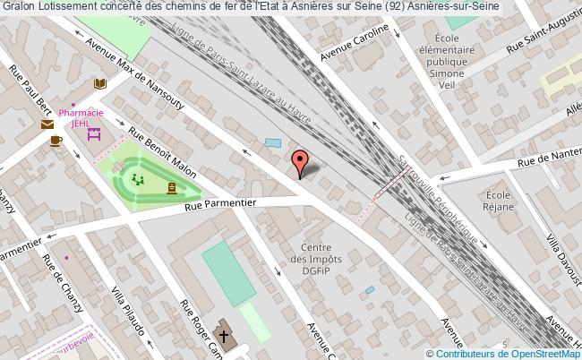 Lotissement Concerté Des Chemins De Fer De L'etat à Asnières Sur Seine (92)  Asnières-sur-seine