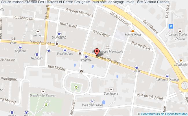 Maison Dite Villa Les Liserons Et Cercle Brougham, Puis Hôtel De Voyageurs Dit Hôtel Victoria  Cannes