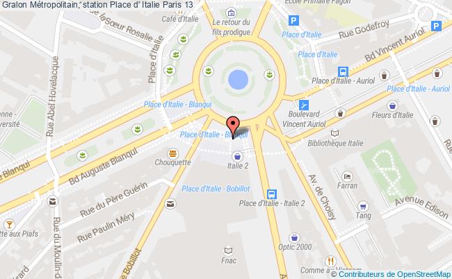 Métropolitain, Station Place D' Italie  Paris