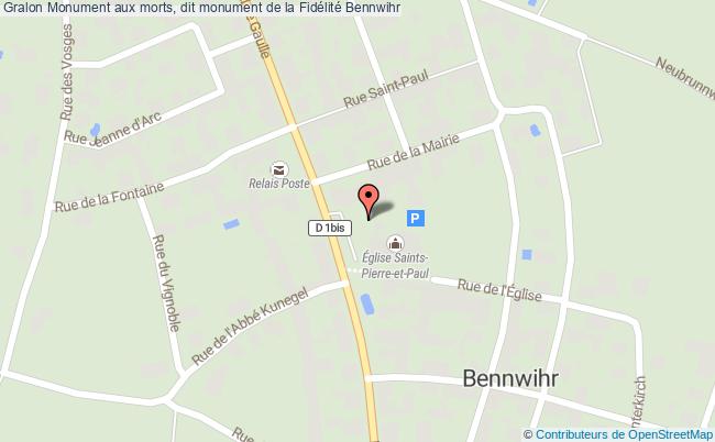 Monument Aux Morts, Dit Monument De La Fidélité  Bennwihr