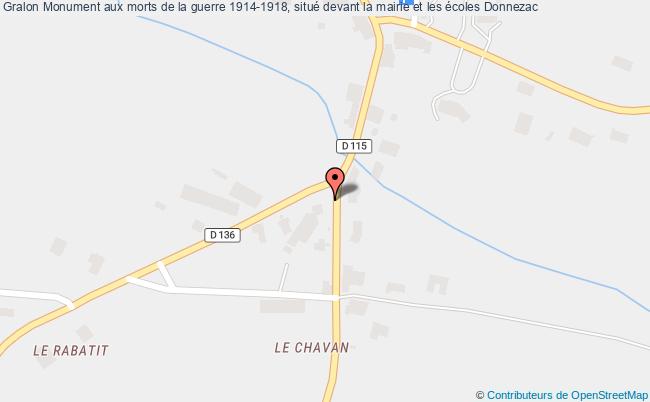 Monument Aux Morts De La Guerre 1914-1918, Situé Devant La Mairie Et Les écoles  Donnezac