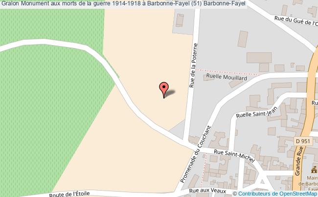 Monument Aux Morts De La Guerre 1914-1918 à Barbonne-fayel (51) 