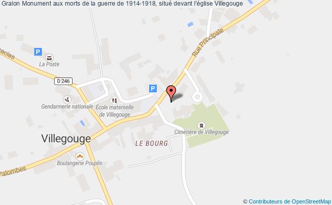 Monument Aux Morts De La Guerre De 1914-1918, Situé Devant L'église  Villegouge