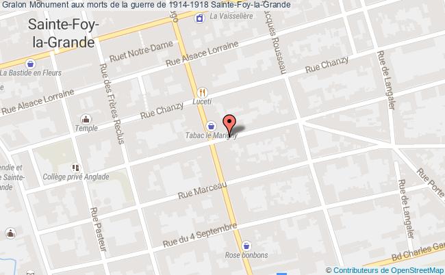 Monument Aux Morts De La Guerre De 1914-1918  Sainte-foy-la-grande