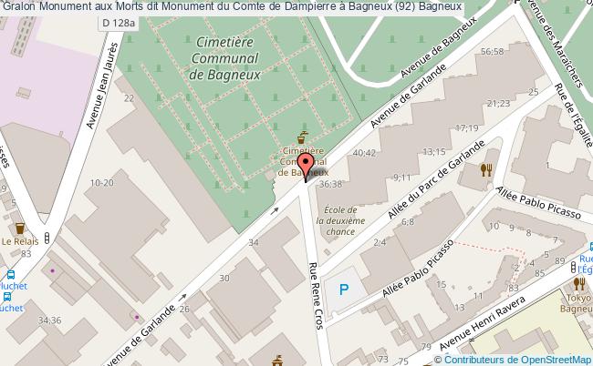 Monument Aux Morts Dit Monument Du Comte De Dampierre à Bagneux (92) 