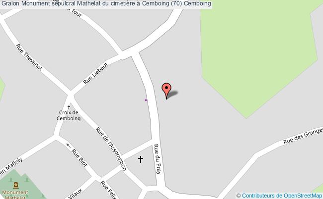 Monument Sépulcral Mathelat Du Cimetière à Cemboing (70) 