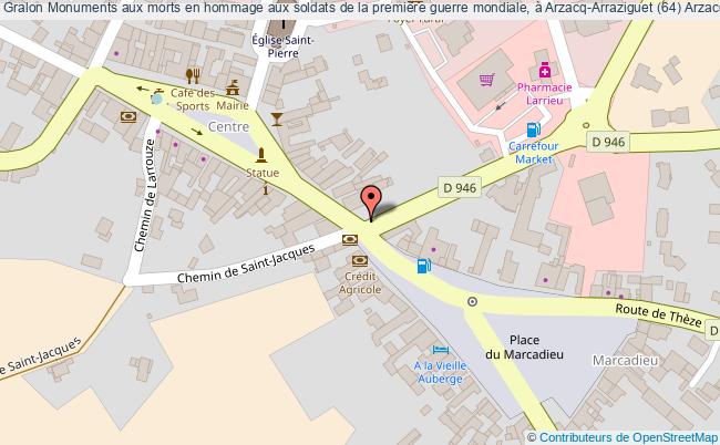 Monuments Aux Morts En Hommage Aux Soldats De La Première Guerre Mondiale, à Arzacq-arraziguet (64) 