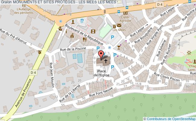 Monuments Et Sites Proteges - Les Mees  Les Mées