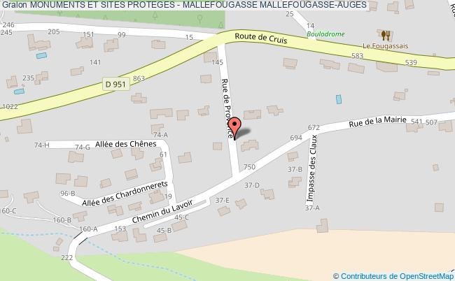 Monuments Et Sites Proteges - Mallefougasse  Mallefougasse-augès