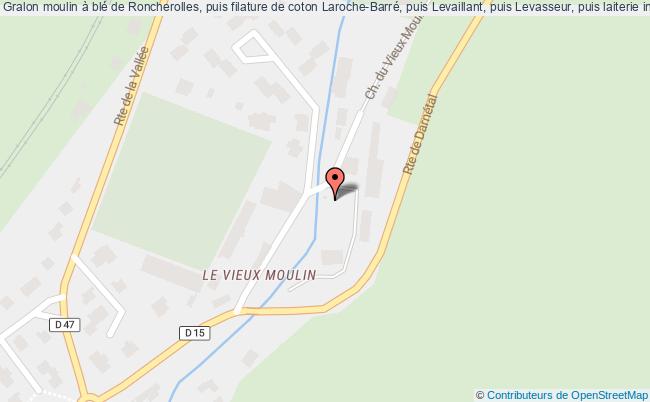 Moulin à Blé De Roncherolles, Puis Filature De Coton Laroche-barré, Puis Levaillant, Puis Levasseur, Puis Laiterie Industrielle De La Société Laiterie De Saint André  Roncherolles-sur-le-vivier