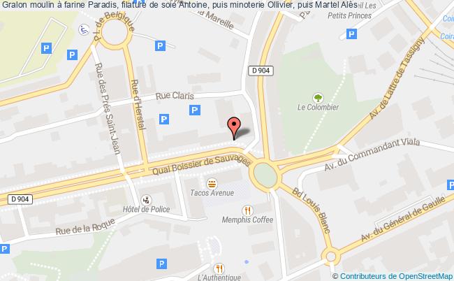 Moulin à Farine Paradis, Filature De Soie Antoine, Puis Minoterie Ollivier, Puis Martel  Alès