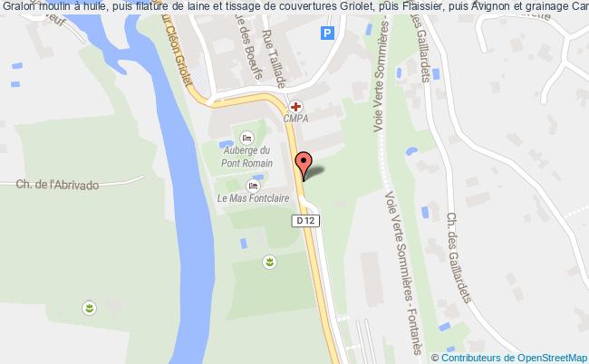 Moulin à Huile, Puis Filature De Laine Et Tissage De Couvertures Griolet, Puis Flaissier, Puis Avignon Et Grainage Camproux, Actuellement Auberge Du Pont Romain  Sommières