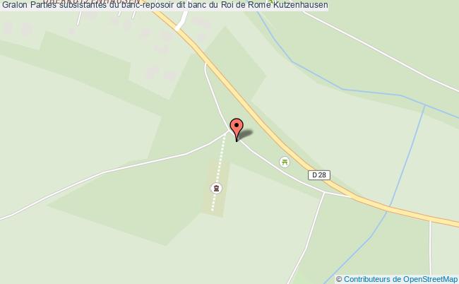 Parties Subsistantes Du Banc-reposoir Dit Banc Du Roi De Rome  Kutzenhausen