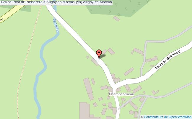 Pont Dit Passerelle à Alligny En Morvan (58)  Alligny-en-morvan