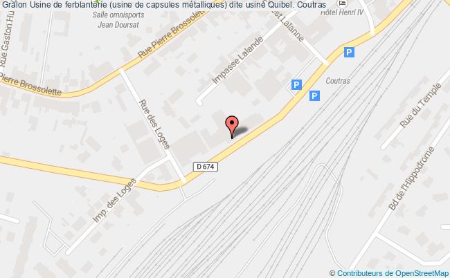 Usine De Ferblanterie (usine De Capsules Métalliques) Dite Usine Quibel.  Coutras
