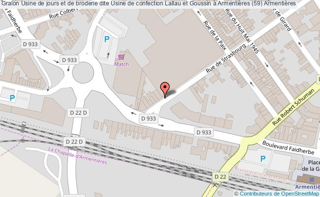 Usine De Jours Et De Broderie Dite Usine De Confection Lallau Et Goussin à Armentières (59) 