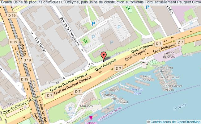 Usine De Produits Chimiques L' Oxilythe, Puis Usine De Construction Automobile Ford, Actuellement Peugeot Citroën Sa à Asnières-sur-seine (92) 