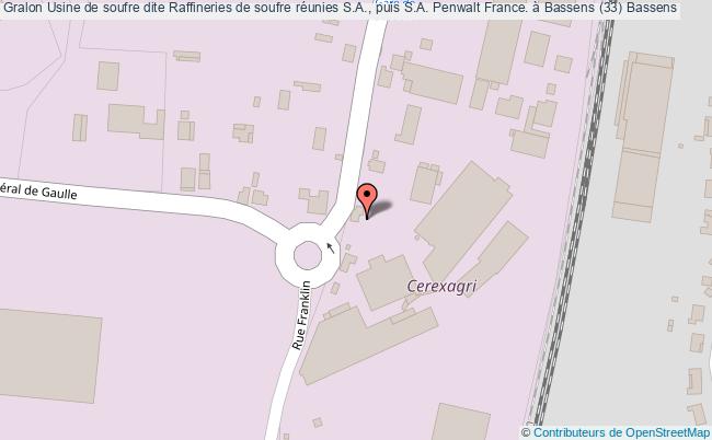 Usine De Soufre Dite Raffineries De Soufre Réunies S.a., Puis S.a. Penwalt France. à Bassens (33) 