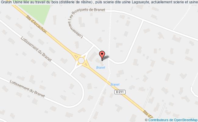 Usine Liée Au Travail Du Bois (distillerie De Résine) , Puis Scierie Dite Usine Lagoueyte, Actuellement Scierie Et Usine De Menuiserie Lagoueyte Et S.b.a.  Saucats