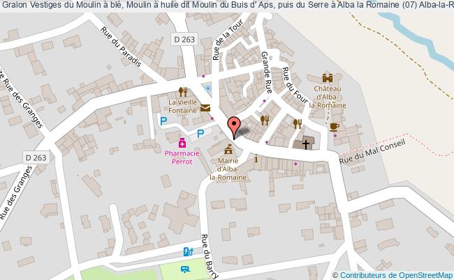 Vestiges Du Moulin à Blé, Moulin à Huile Dit Moulin Du Buis D' Aps, Puis Du Serre à Alba La Romaine (07)  Alba-la-romaine