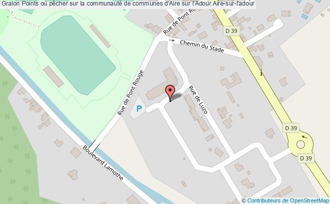 Points où pêcher sur la communauté de communes d'Aire sur l'Adour