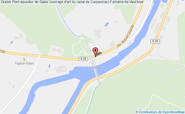 plan Pont-aqueduc De Galas (ouvrage D'art Du Canal De Carpentras) Fontaine-de-vaucluse Fontaine-de-Vaucluse