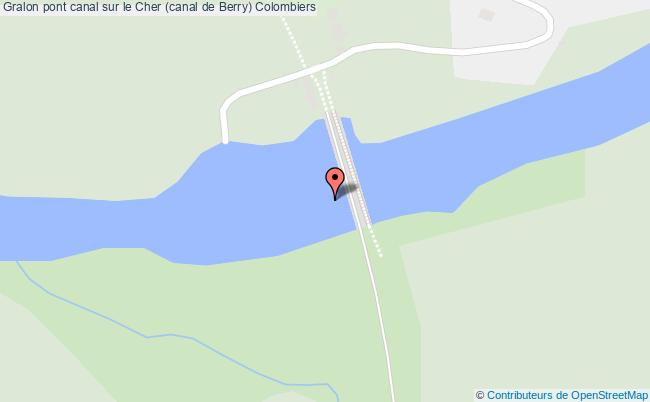 plan Pont Canal Sur Le Cher (canal De Berry) Colombiers Colombiers