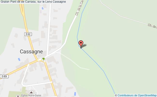 plan Pont Dit De Carraou, Sur Le Lens Cassagne Cassagne
