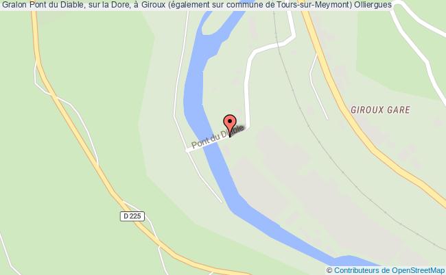 Pont du Diable, sur la Dore, à Giroux (également sur commune de Tours-sur-Meymont)