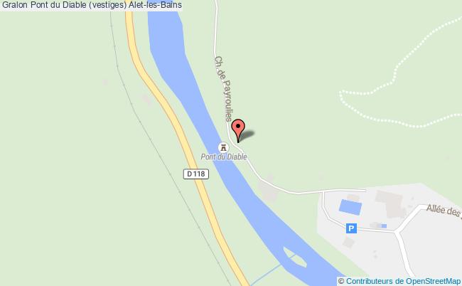 plan Pont Du Diable (vestiges) Alet-les-bains Alet-les-Bains