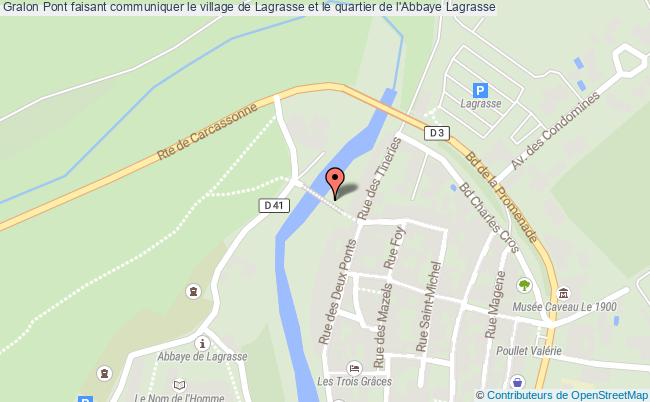 plan Pont Faisant Communiquer Le Village De Lagrasse Et Le Quartier De L'abbaye Lagrasse Lagrasse