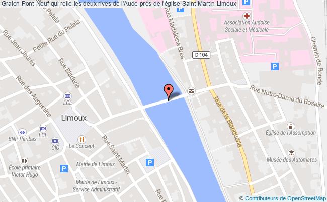 plan Pont-neuf Qui Relie Les Deux Rives De L'aude Près De L'église Saint-martin Limoux Limoux