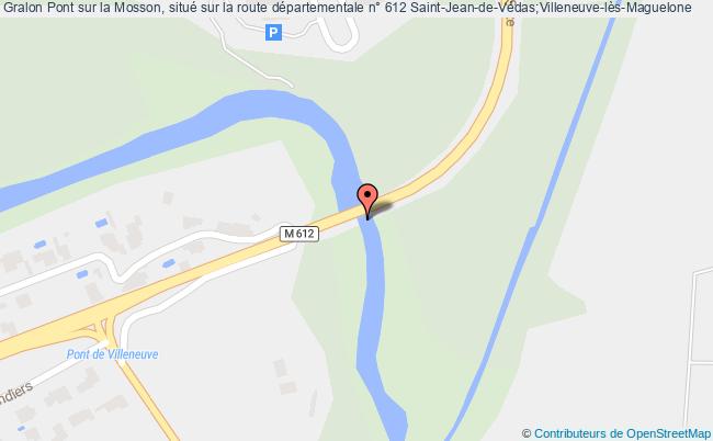 plan Pont Sur La Mosson, Situé Sur La Route Départementale N° 612 Saint-jean-de-védas;villeneuve-lès-maguelone Saint-Jean-de-Védas;Villeneuve-lès-Maguelone