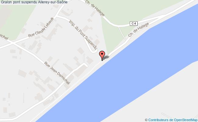 plan Pont Suspendu Allerey-sur-saône Allerey-sur-Saône