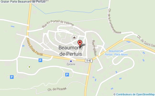 plan Porte Beaumont-de-pertuis Beaumont-de-Pertuis