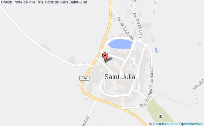 plan Porte De Ville, Dite Porte Du Cers Saint-julia Saint-Julia