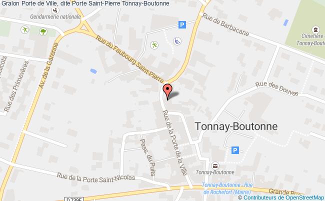 plan Porte De Ville, Dite Porte Saint-pierre Tonnay-boutonne Tonnay-Boutonne