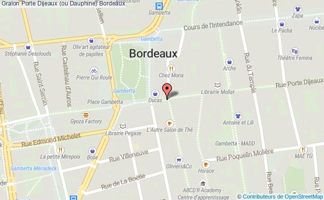 plan Porte Dijeaux (ou Dauphine) Bordeaux Bordeaux