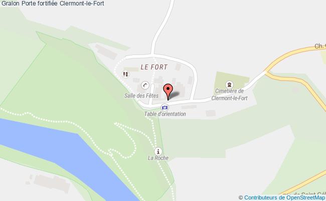 plan Porte Fortifiée Clermont-le-fort Clermont-le-Fort