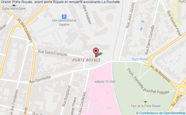 plan Porte Royale, Avant-porte Royale Et Remparts Avoisinants La Rochelle La Rochelle