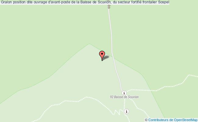 plan Position Dite Ouvrage D'avant-poste De La Baisse De Scuvion, Du Secteur Fortifié Frontalier Sospel Sospel