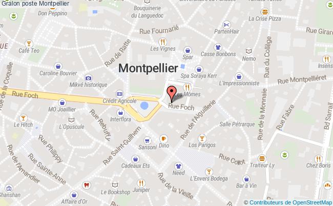 plan Poste Montpellier Montpellier