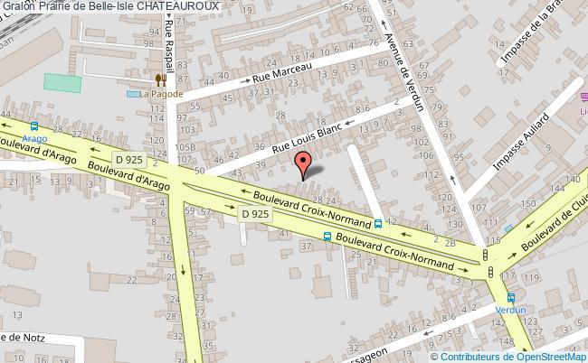 plan Prairie De Belle-isle Chateauroux CHATEAUROUX