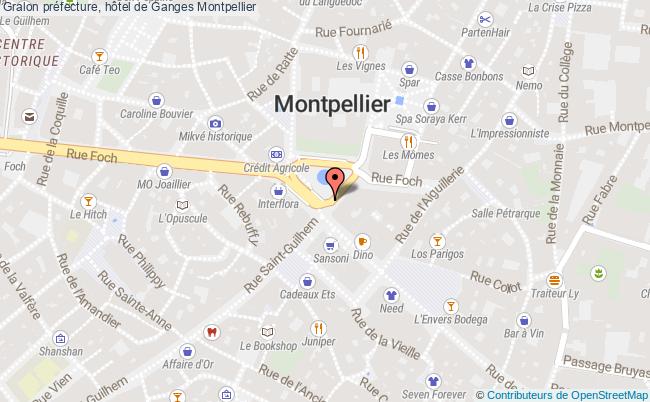 plan Préfecture, Hôtel De Ganges Montpellier Montpellier