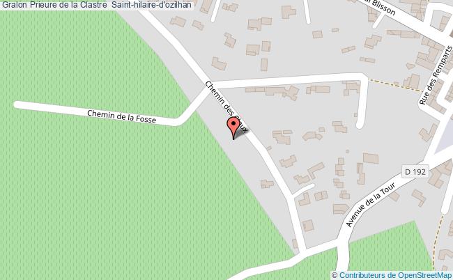 plan Prieure De La Clastre  Saint-hilaire-d'ozilhan Saint-hilaire-d'ozilhan