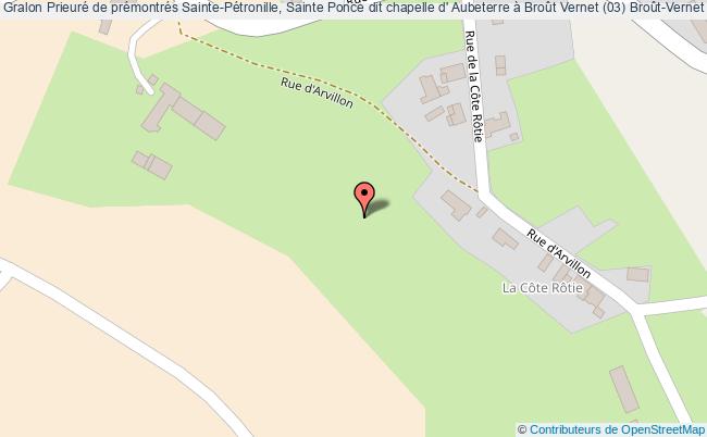 Prieuré de prémontrés Sainte-Pétronille, Sainte Ponce dit chapelle d' Aubeterre à Broût Vernet (03)