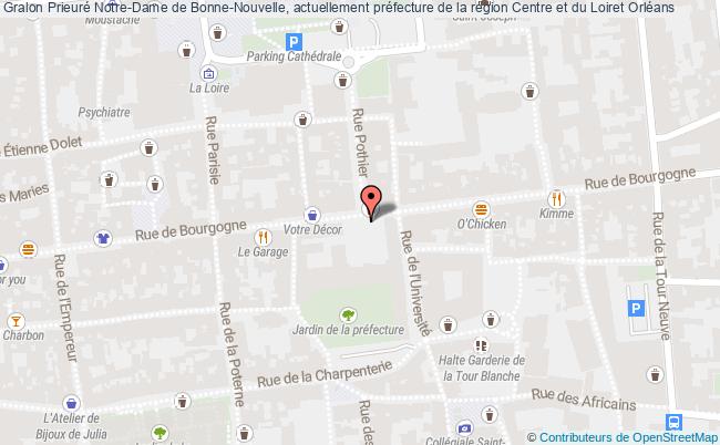 plan Prieuré Notre-dame De Bonne-nouvelle, Actuellement Préfecture De La Région Centre Et Du Loiret Orléans Orléans