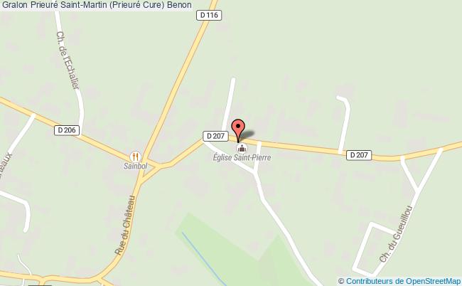 plan Prieuré Saint-martin (prieuré Cure) Benon Benon